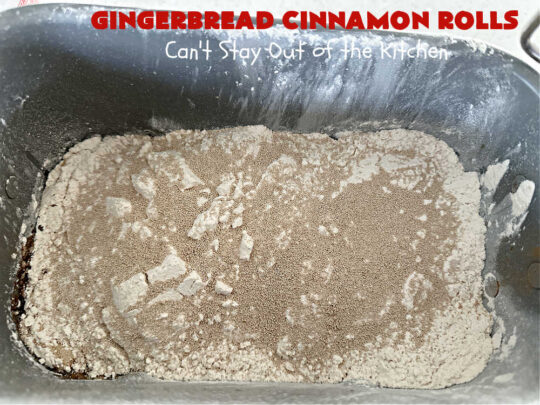 Gingerbread Cinnamon Rolls | Can't Stay Out of the Kitchen | These amazing #CinnamonRolls are the perfect #breakfast or #brunch idea for #holidays like #Thanksgiving, #Christmas or #NewYears. The down-home flavors of #gingerbread permeate this delightful #recipe. Every bite will have you swooning. #raisins #ginger #HolidayBreakfast #GingerbreadCinnamonRolls
