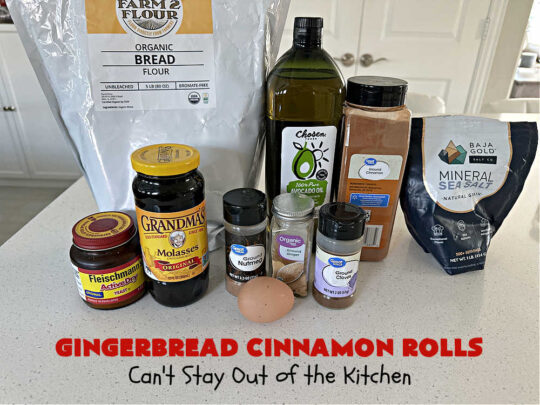 Gingerbread Cinnamon Rolls | Can't Stay Out of the Kitchen | These amazing #CinnamonRolls are the perfect #breakfast or #brunch idea for #holidays like #Thanksgiving, #Christmas or #NewYears. The down-home flavors of #gingerbread permeate this delightful #recipe. Every bite will have you swooning. #raisins #ginger #HolidayBreakfast #GingerbreadCinnamonRolls