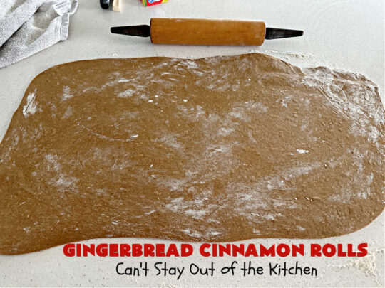 Gingerbread Cinnamon Rolls | Can't Stay Out of the Kitchen | These amazing #CinnamonRolls are the perfect #breakfast or #brunch idea for #holidays like #Thanksgiving, #Christmas or #NewYears. The down-home flavors of #gingerbread permeate this delightful #recipe. Every bite will have you swooning. #raisins #ginger #HolidayBreakfast #GingerbreadCinnamonRolls