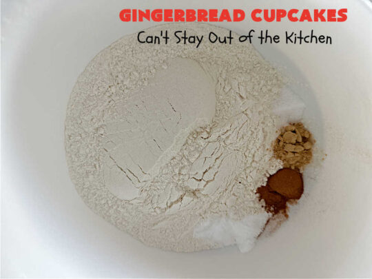 Gingerbread Cupcakes | Can't Stay Out of the Kitchen | Enjoy the marvelous flavors of #molasses & #ginger in these luscious #GingerbreadCupcakes. These #cupcakes have a terrific #caramel #icing that will have you drooling! Wonderful for #Thanksgiving or #Christmas dinner, #holiday, office or #tailgating parties. #Gingerbread