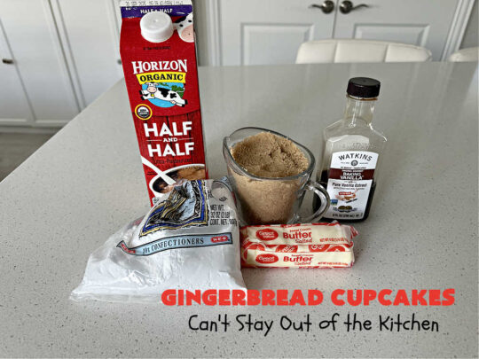 Gingerbread Cupcakes | Can't Stay Out of the Kitchen | Enjoy the marvelous flavors of #molasses & #ginger in these luscious #GingerbreadCupcakes. These #cupcakes have a terrific #caramel #icing that will have you drooling! Wonderful for #Thanksgiving or #Christmas dinner, #holiday, office or #tailgating parties. #Gingerbread