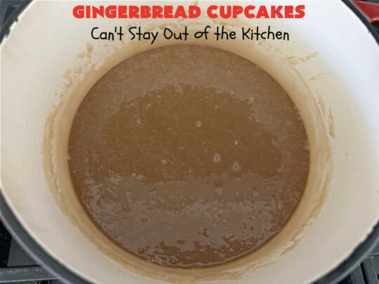 Gingerbread Cupcakes | Can't Stay Out of the Kitchen | Enjoy the marvelous flavors of #molasses & #ginger in these luscious #GingerbreadCupcakes. These #cupcakes have a terrific #caramel #icing that will have you drooling! Wonderful for #Thanksgiving or #Christmas dinner, #holiday, office or #tailgating parties. #Gingerbread