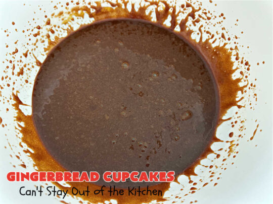 Gingerbread Cupcakes | Can't Stay Out of the Kitchen | Enjoy the marvelous flavors of #molasses & #ginger in these luscious #GingerbreadCupcakes. These #cupcakes have a terrific #caramel #icing that will have you drooling! Wonderful for #Thanksgiving or #Christmas dinner, #holiday, office or #tailgating parties. #Gingerbread