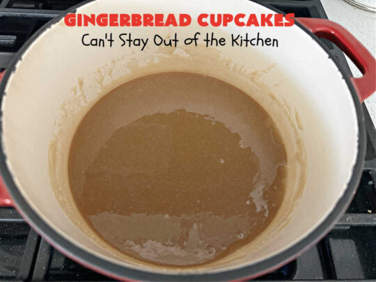 Gingerbread Cupcakes | Can't Stay Out of the Kitchen | Enjoy the marvelous flavors of #molasses & #ginger in these luscious #GingerbreadCupcakes. These #cupcakes have a terrific #caramel #icing that will have you drooling! Wonderful for #Thanksgiving or #Christmas dinner, #holiday, office or #tailgating parties. #Gingerbread