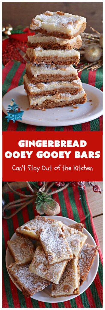 Gingerbread Ooey Gooey Bars | Can't Stay Out of the Kitchen