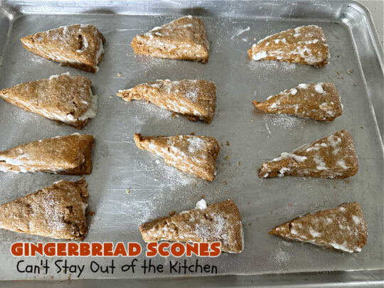 Gingerbread Scones | Can't Stay Out of the Kitchen | these #gingerbread #scones have all the delicious flavor from #ginger & #molasses perfectly balanced with the sweetness of #BrownSugar. Every bite is so mouthwatering & satisfying. Terrific for a weekend, company or #holiday #breakfast or #brunch. #GingerbreadScones