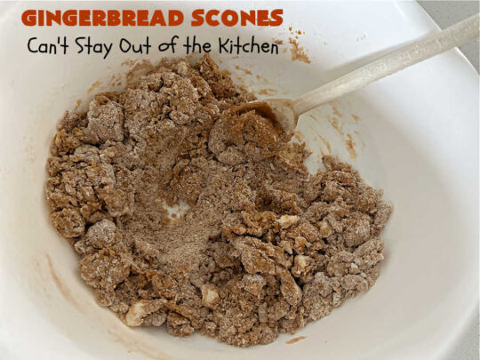 Gingerbread Scones | Can't Stay Out of the Kitchen | these #gingerbread #scones have all the delicious flavor from #ginger & #molasses perfectly balanced with the sweetness of #BrownSugar. Every bite is so mouthwatering & satisfying. Terrific for a weekend, company or #holiday #breakfast or #brunch. #GingerbreadScones