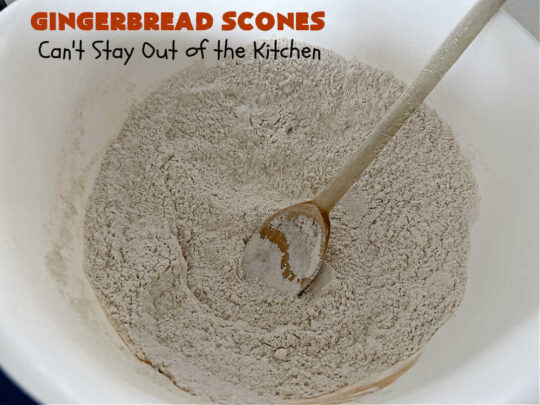 Gingerbread Scones | Can't Stay Out of the Kitchen | these #gingerbread #scones have all the delicious flavor from #ginger & #molasses perfectly balanced with the sweetness of #BrownSugar. Every bite is so mouthwatering & satisfying. Terrific for a weekend, company or #holiday #breakfast or #brunch. #GingerbreadScones