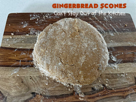 Gingerbread Scones | Can't Stay Out of the Kitchen | these #gingerbread #scones have all the delicious flavor from #ginger & #molasses perfectly balanced with the sweetness of #BrownSugar. Every bite is so mouthwatering & satisfying. Terrific for a weekend, company or #holiday #breakfast or #brunch. #GingerbreadScones