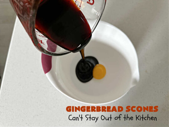 Gingerbread Scones | Can't Stay Out of the Kitchen | these #gingerbread #scones have all the delicious flavor from #ginger & #molasses perfectly balanced with the sweetness of #BrownSugar. Every bite is so mouthwatering & satisfying. Terrific for a weekend, company or #holiday #breakfast or #brunch. #GingerbreadScones