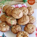 Gingerbread White Chocolate Cookie Cups | Can't Stay Out of the Kitchen | this luscious #Gingerbread #dessert is so drool-worthy! So easy to make since they start with a #GingerbreadCakeMix & use only 5 ingredients! Real #WhiteChocolateChips add scrumptious flavor. Great for #tailgating, #holiday or #Christmas parties. #chocolate #cookies #GingerbreadCookies #GingerbreadWhiteChocolateCookieCups