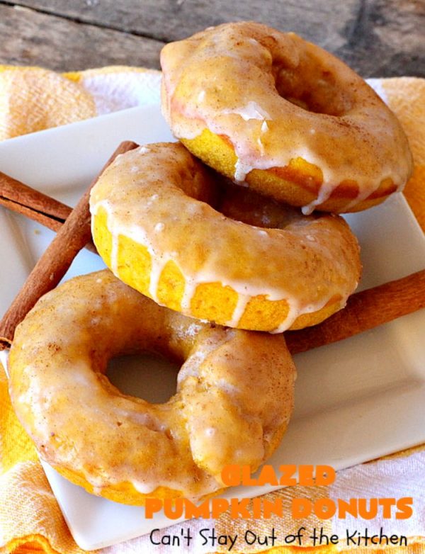 Glazed Pumpkin Donuts – Can't Stay Out of the Kitchen