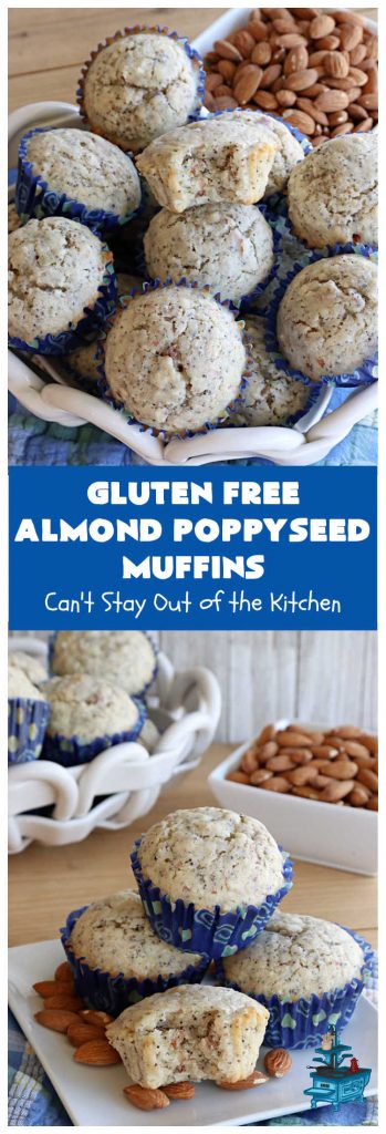 Gluten Free Almond Poppyseed Muffins | Can't Stay Out of the Kitchen