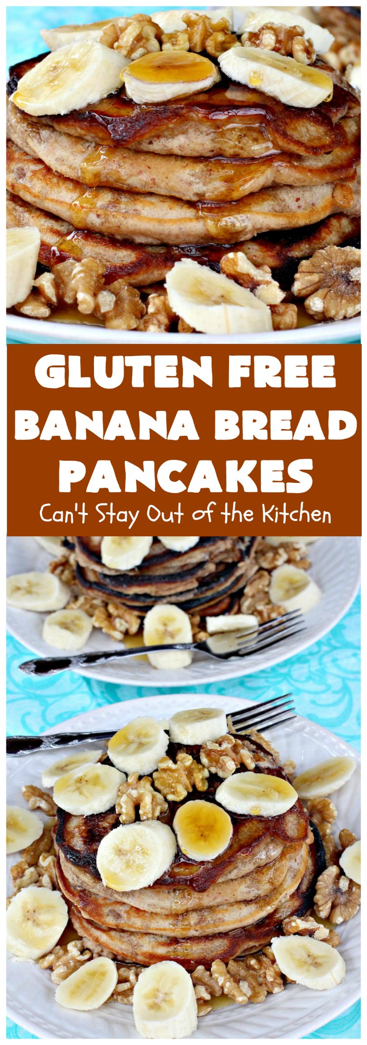 Gluten Free Banana Bread Pancakes | Can't Stay Out of the Kitchen