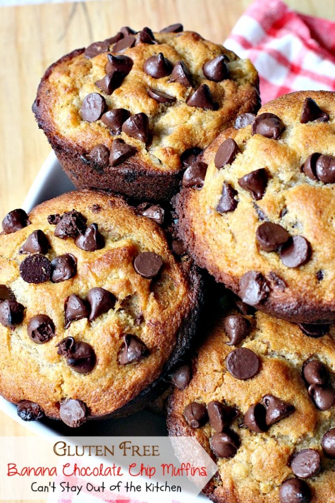 Gluten Free Banana Chocolate Chip Muffins – Can't Stay Out of the Kitchen