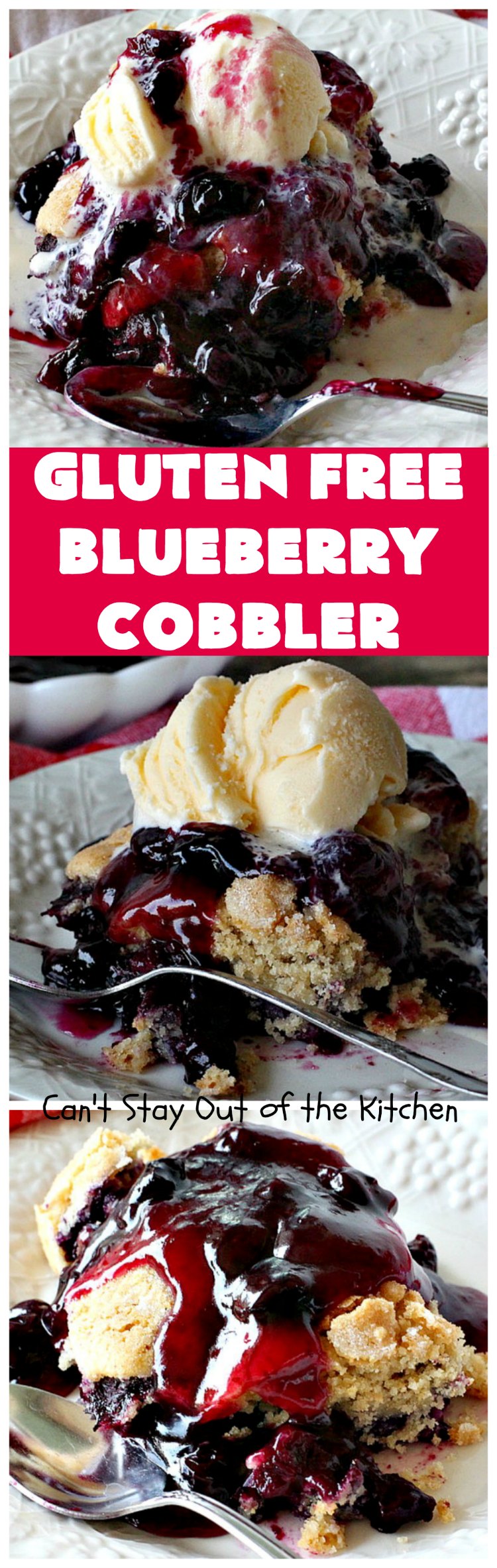 Gluten Free Blueberry Cobbler | Can't Stay Out of the Kitchen