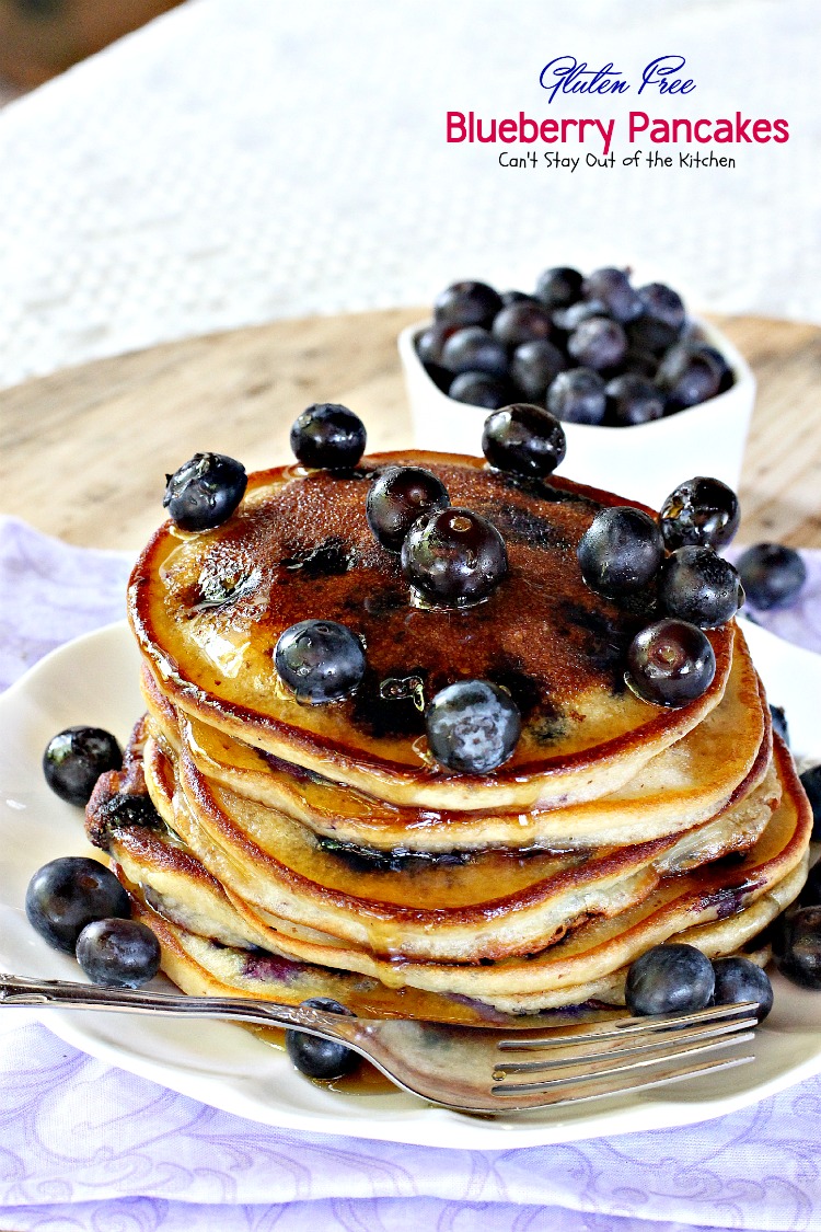 Gluten Free Blueberry Pancakes | Can't Stay Out of the Kitchen