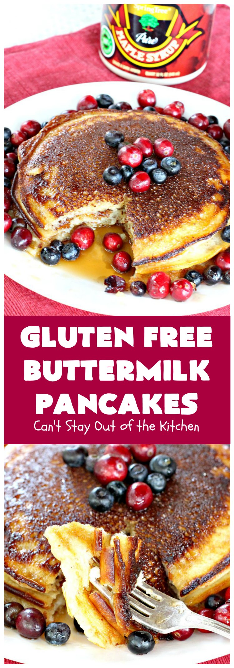 Gluten Free Buttermilk Pancakes | Can't Stay Out of the Kitchen