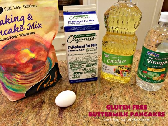 Gluten Free Buttermilk Pancakes | Can't Stay Out of the Kitchen | these amazing #pancakes are so quick & easy to whip up. They're terrific for #holidays or company especially if you need #GlutenFree options. #GlutenFreeButtermilkPancakes #ButtermilkPancakes
