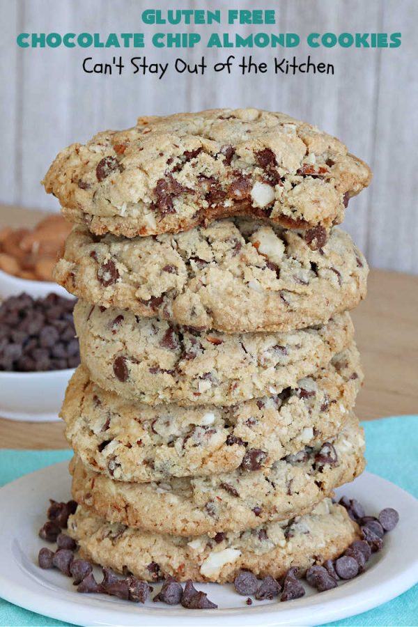 Gluten Free Chocolate Chip Almond Cookies – Can't Stay Out Of The Kitchen