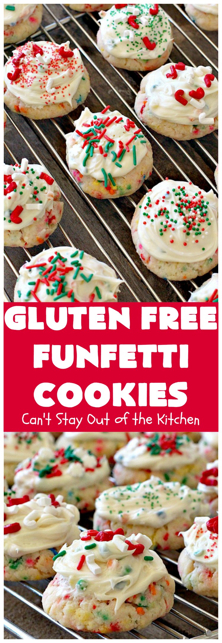 Gluten Free Funfetti Cookies | Can't Stay Out of the Kitchen