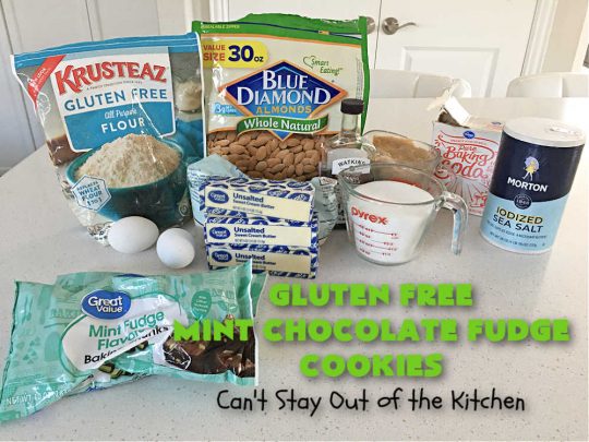Gluten Free Mint Chocolate Fudge Cookies | Can't Stay Out of the Kitchen | these delightful #GlutenFree #cookies are perfect for #holidays when you want to share a #dessert with your friends & family. Excellent for a #ChristmasCookieExchange or #HolidayBaking. #holiday #Mint #chocolate #fudge #GlutenFreeDessert #GlutenFreeMintChocolateFudgeCookies