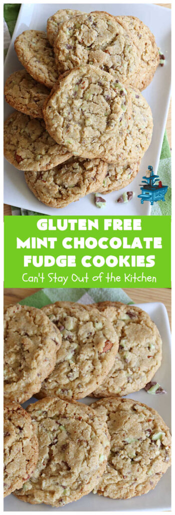 Gluten Free Mint Chocolate Fudge Cookies | Can't Stay Out of the Kitchen