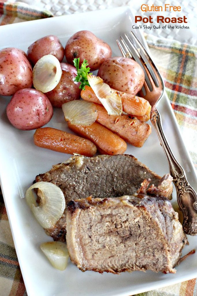 Gluten Free Pot Roast | Can't Stay Out of the Kitchen | wonderful #glutenfree version of my Mom's wonderful #potroast. #beef #potatoes #carrots
