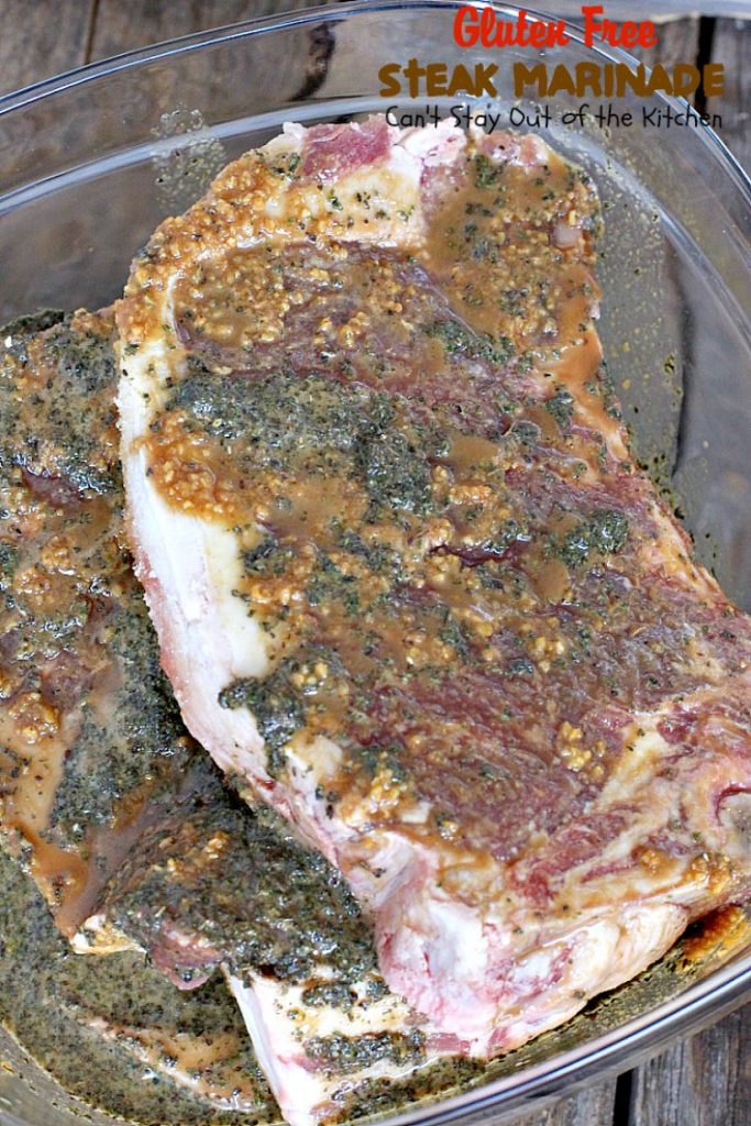 Gluten Free Steak Marinade | Can't Stay Out of the Kitchen | delicious #glutenfree marinade for #steaks, #fish, #pork or #chicken.