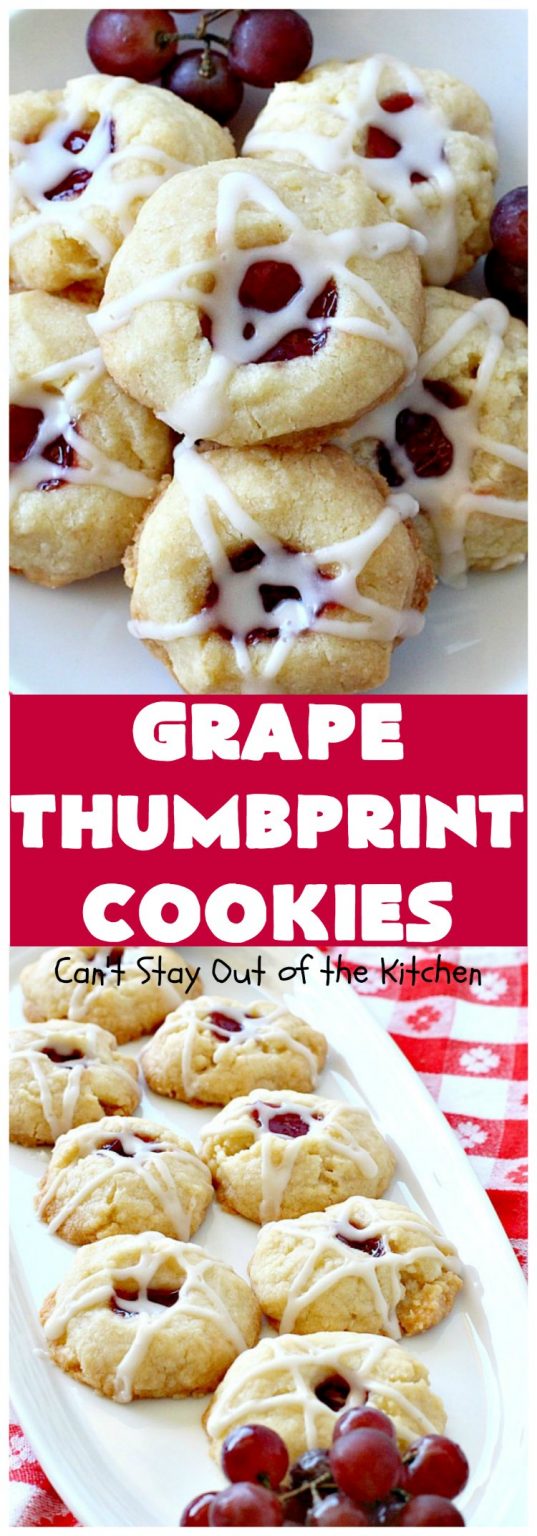 Grape Thumbprint Cookies – Can't Stay Out of the Kitchen