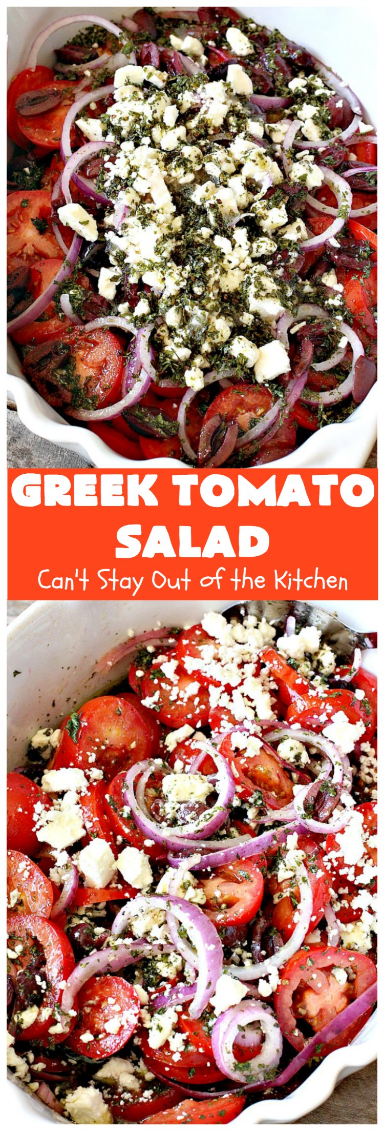 Greek Tomato Salad | Can't Stay Out of the Kitchen