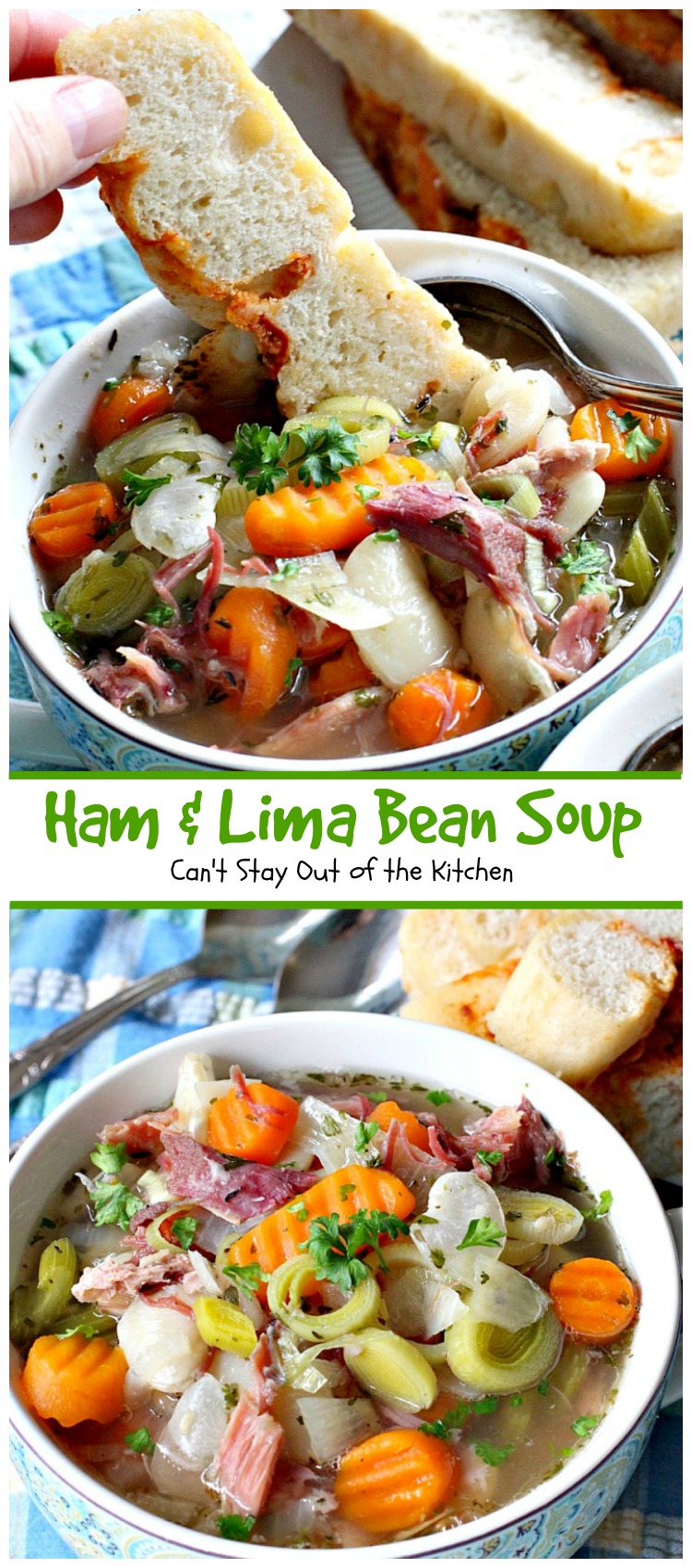Ham & Lima Bean Soup | Can't Stay Out of the Kitchen