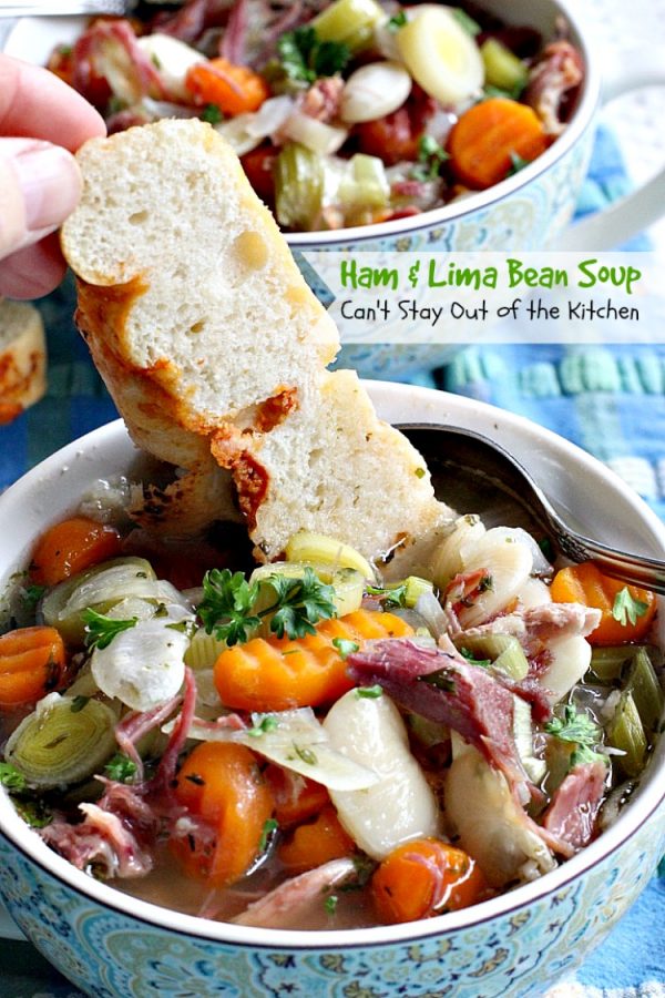 Ham and Lima Bean Soup | Can't Stay Out of the Kitchen