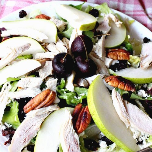 Harvest Turkey Salad with Cherry Vinaigrette | Can't Stay Out of the Kitchen