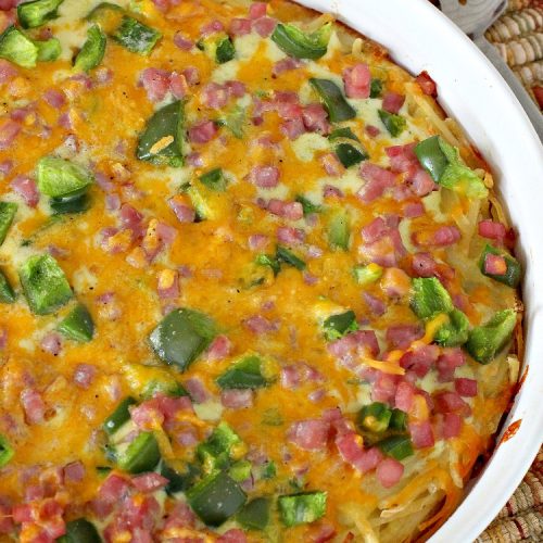 Hash Brown Quiche | Can't Stay Out of the Kitchen | this easy #quiche #recipe uses a #hashbrown crust. It's terrific for a #holiday #breakfast. #ham #cheddarcheese #glutenfree #pork #glutenfreequiche #HolidayBreakfast