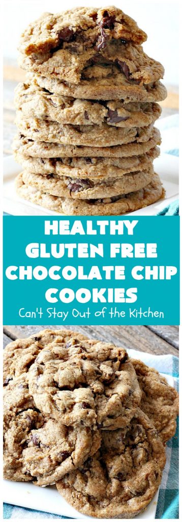Healthy Gluten Free Chocolate Chip Cookies | Can't Stay Out of the Kitchen