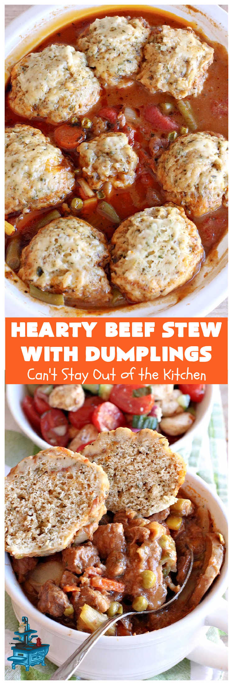 Hearty Beef Stew with Dumplings | Can't Stay Out of the Kitchen