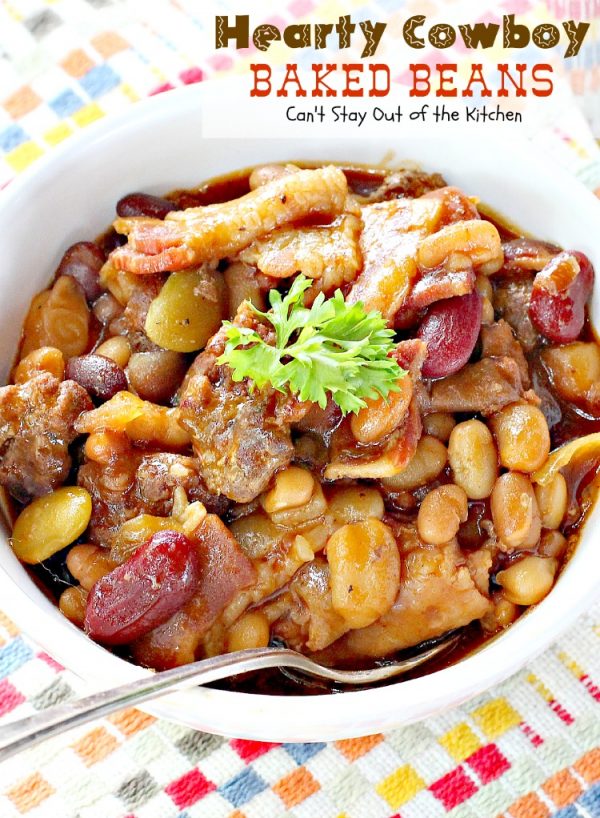 Hearty Cowboy Baked Beans | Can't Stay Out of the Kitchen