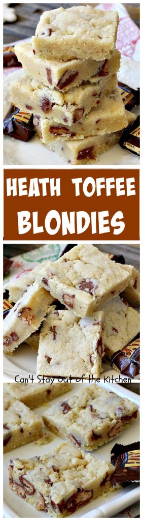 Heath Toffee Blondies | Can't Stay Out of the Kitchen