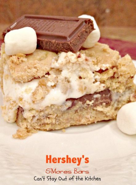 Hershey's S'Mores Bars | Can't Stay Out of the Kitchen | love this rich, decadent #s'mores #cookie. #marshmallows #chocolate #dessert