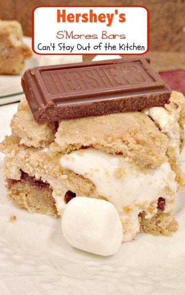 Hershey's S'Mores Bars | Can't Stay Out of the Kitchen | love this rich, decadent #s'mores #cookie. #marshmallows #chocolate #dessert