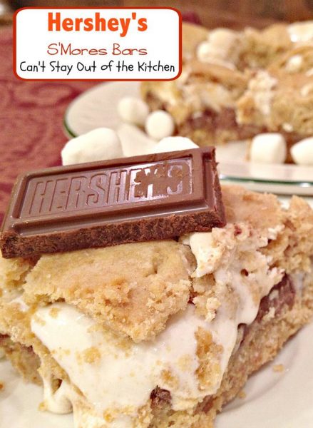 Hershey's S'Mores Bars | Can't Stay Out of the Kitchen | love this rich, decadent #s'mores #cookie. #marshmallows #chocolate #dessert
