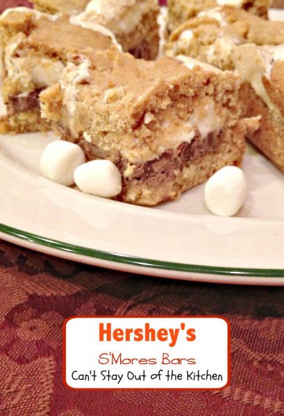 Hershey's S'Mores Bars | Can't Stay Out of the Kitchen | love this rich, decadent #s'mores #cookie. #marshmallows #chocolate #dessert