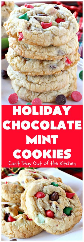 Holiday Chocolate Mint Cookies | Can't Stay Out of the Kitchen