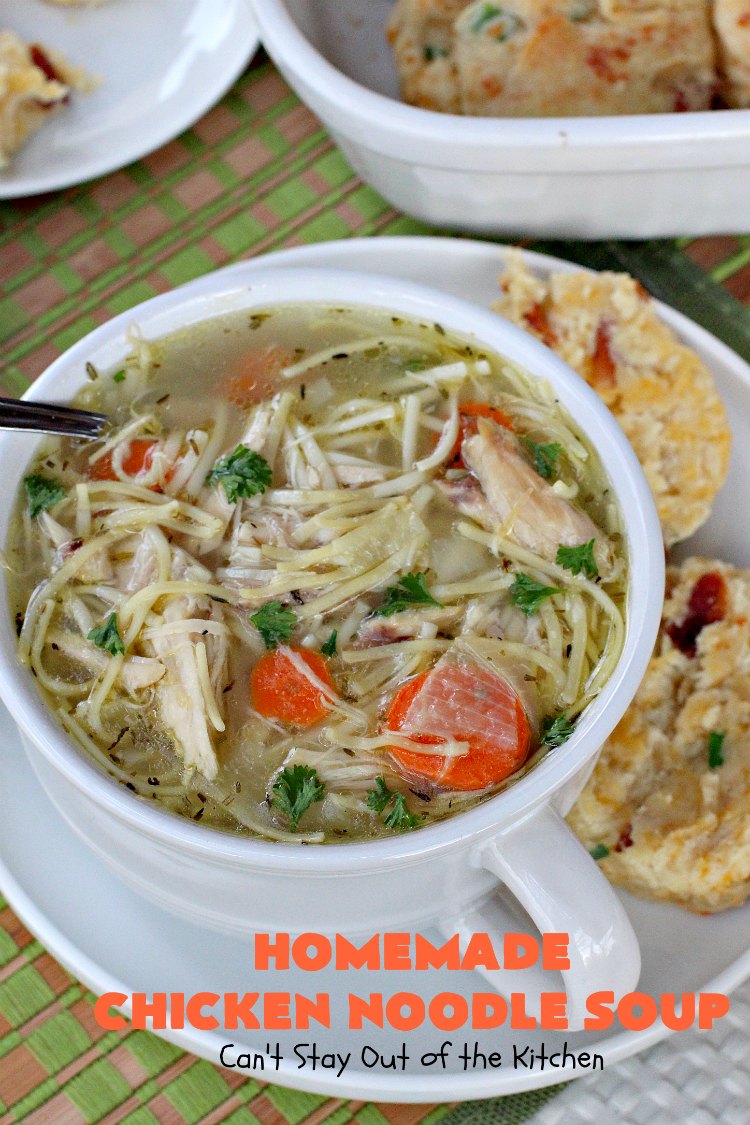 Homemade Chicken Noodle Soup – Can't Stay Out of the Kitchen