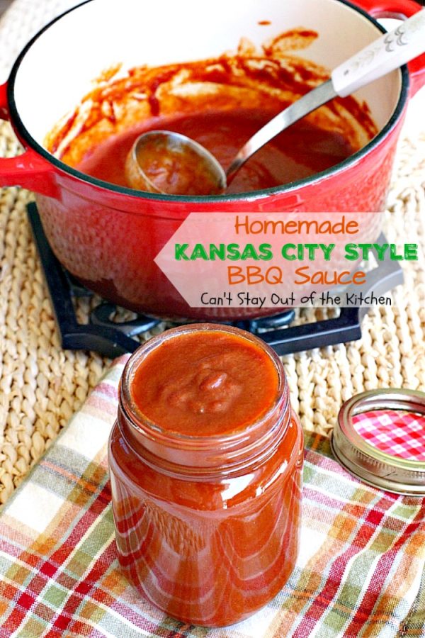 Homemade Kansas City Style BBQ Sauce Can't Stay Out of the Kitchen