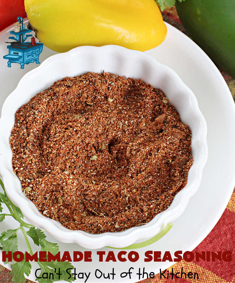 Homemade Taco Seasoning | Can't Stay Out of the Kitchen | this is such an easy way to whip up #HomemadeTacoSeasoning for any #TexMex #recipe including #salads, #skillets, #AppetizerDips or any #Mexican entree. You can make it in two minutes & it replaces a store-bought #TacoSeasoningPacket one-for-one. No MSG, sugar or fillers. #GlutenFree #vegan