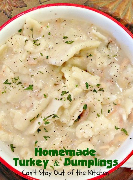 Homemade Turkey and Dumplings | Can't Stay Out of the Kitchen | fabulous #homeadedumplings from scratch. These #eggnoodles are melt-in-your-mouth good. Step-by-step pictures and tips for #deboningaturkey and making the #noodles. #turkey #soup