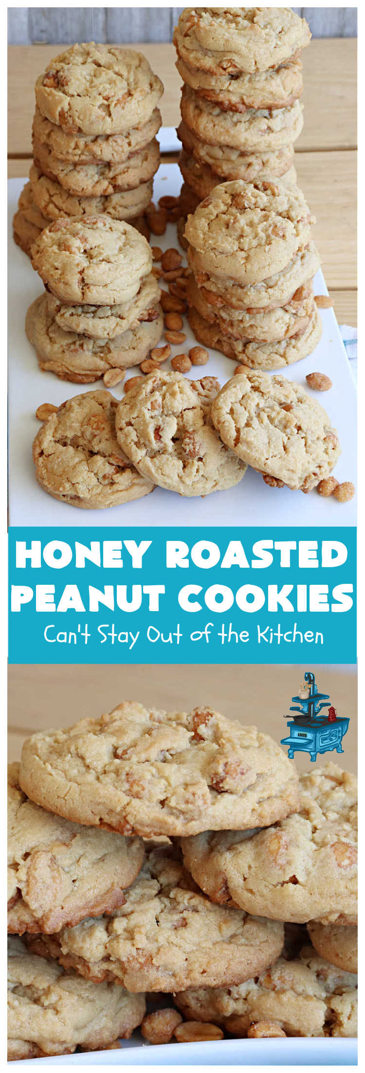 Honey Roasted Peanut Cookies | Can't Stay Out of the Kitchen