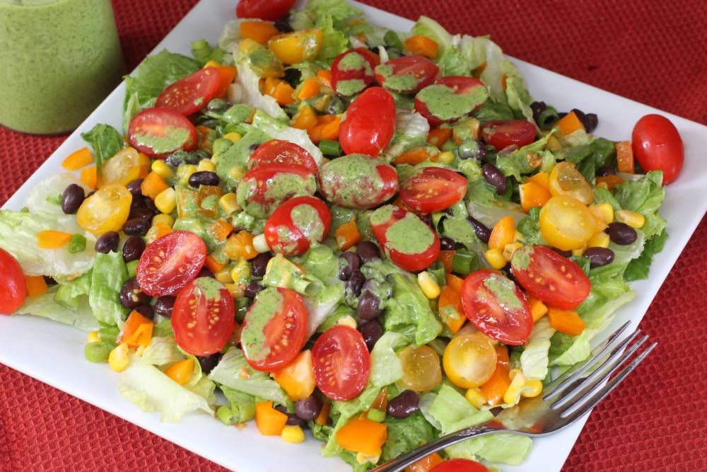 Southwestern Chopped Salad With Cilantro Dressing Cant Stay Out Of The Kitchen Img